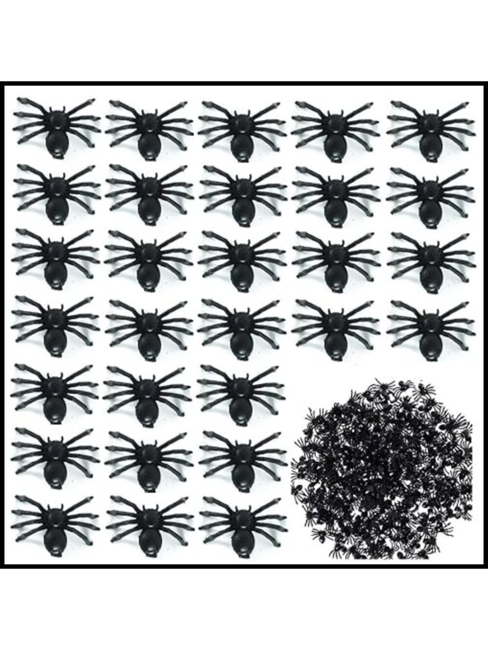 100pc Realistic Plastic Spider Halloween Decorations Prank Props Haunted House